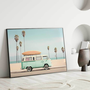 Affiche bord de mer Surf Car Beach Affiche seule