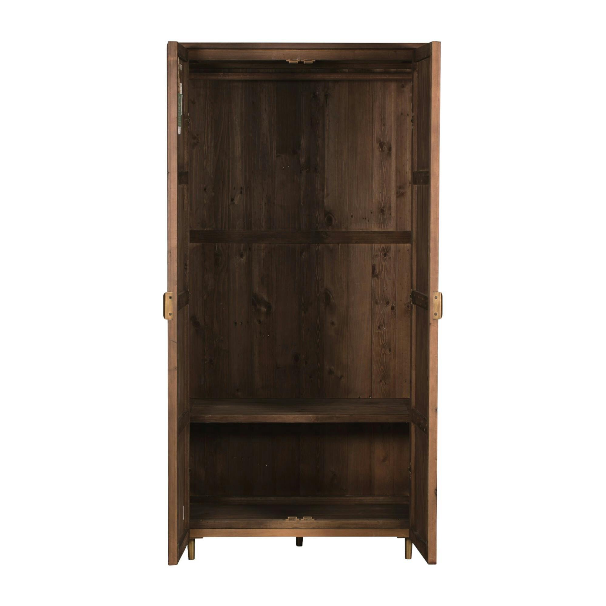 Armoire penderie en bois recyclé brun QUEENSTOWN