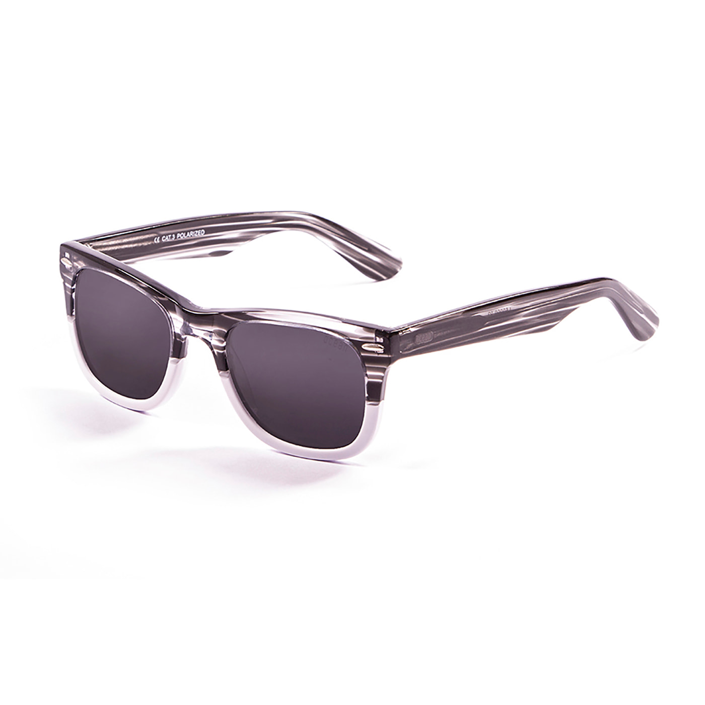 Gafas de sol OCEAN LOWERS - Demi negro con detalle blanco transparente / Ahumada
