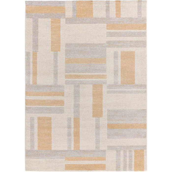 CRAFT Alfombra geométrica en tonos beige y gris, varias medidas disponibles