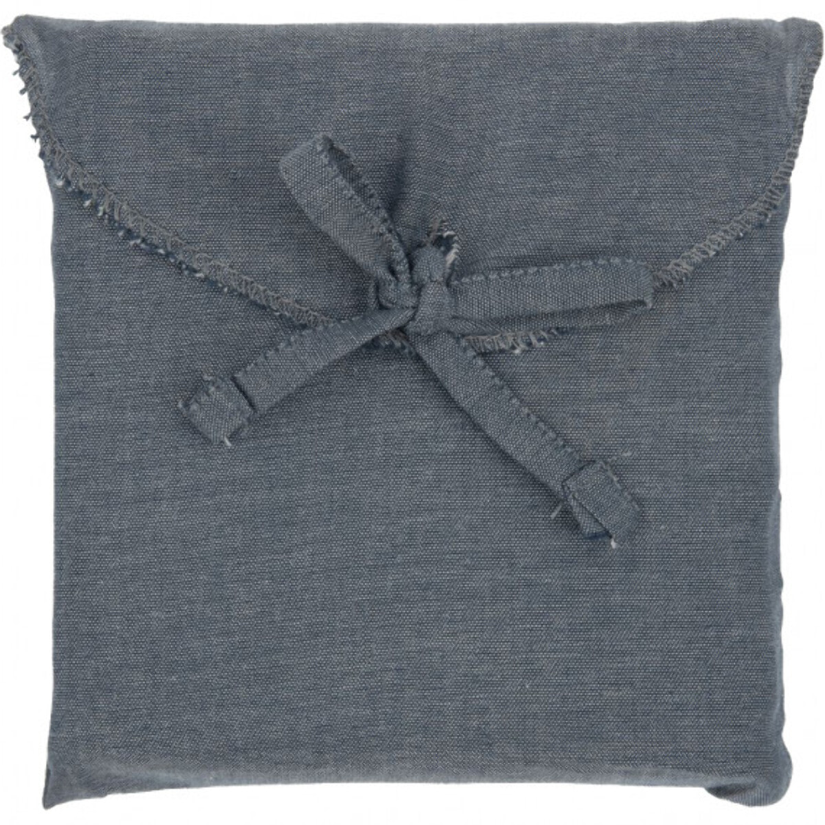 Lot de 2 taies d'oreiller en coton chambray gris 63x63cm - FRIOUL