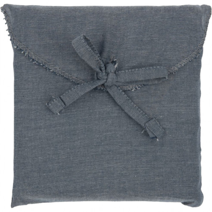 Lot de 2 taies d'oreiller en coton chambray gris 63x63cm - FRIOUL