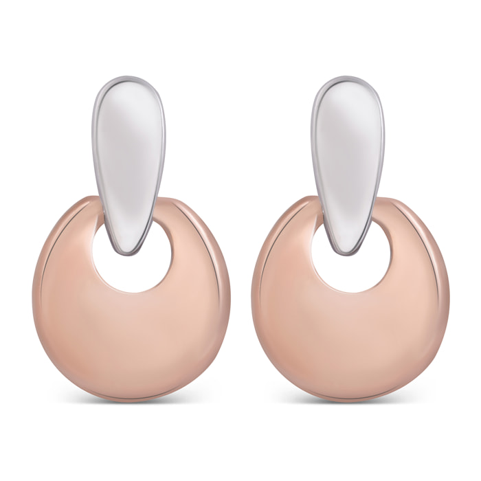 Pendientes acabados en oro rosa de 18K