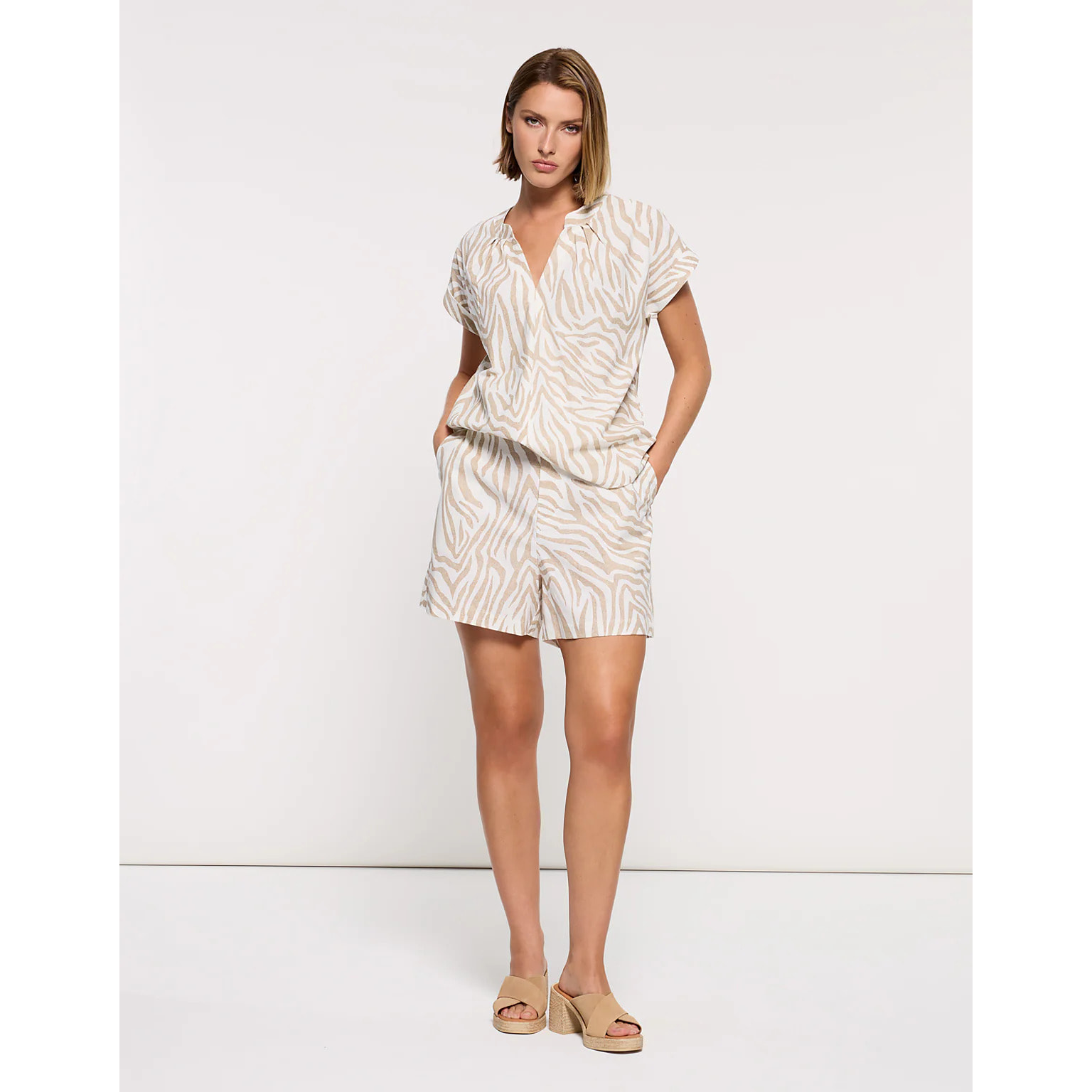 Blusa Manga Corta Blanco - Teonix