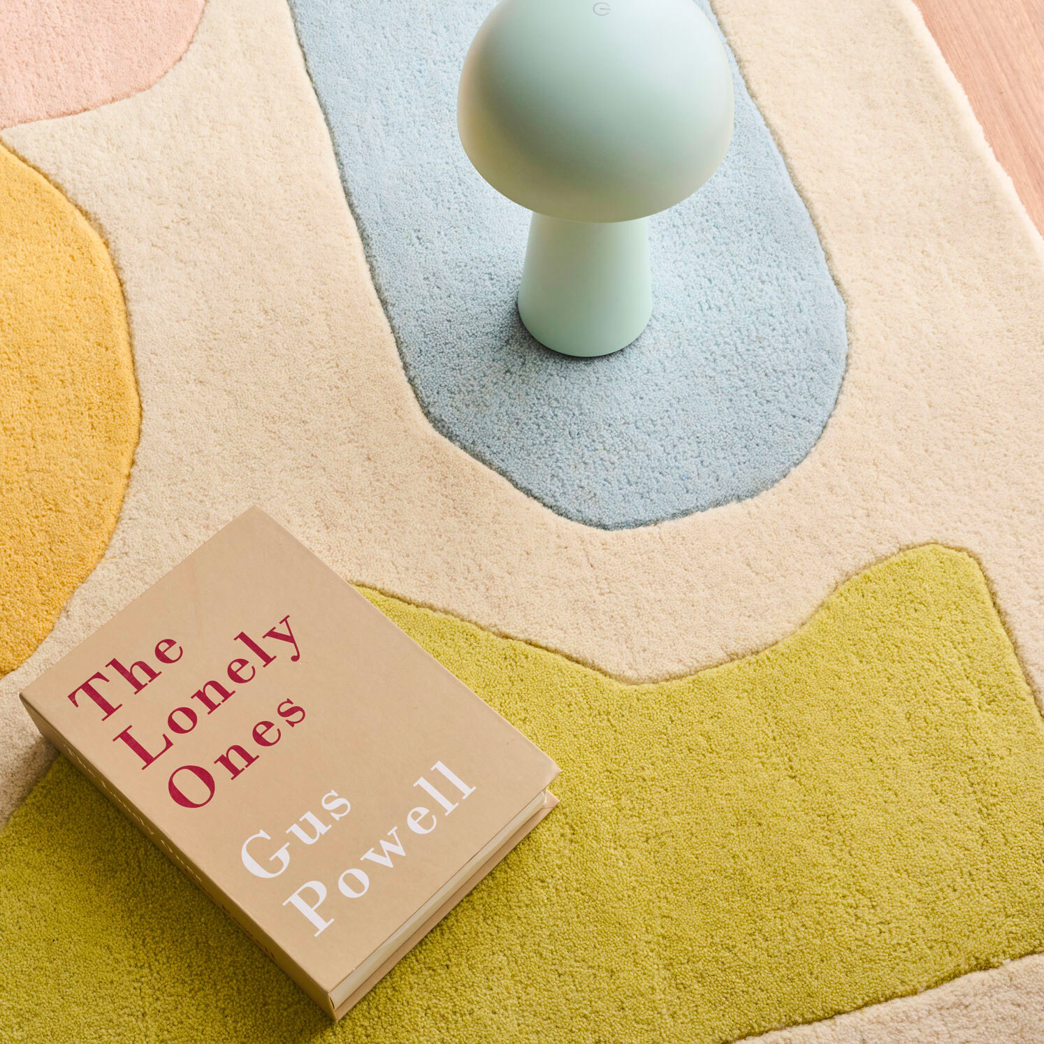 PANTONE - Tapis en laine fait main RAYON TENDRE pastel