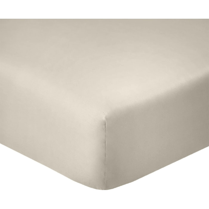 Drap Housse - Bonnet 35cm 100% Coton 57fils Ivoire