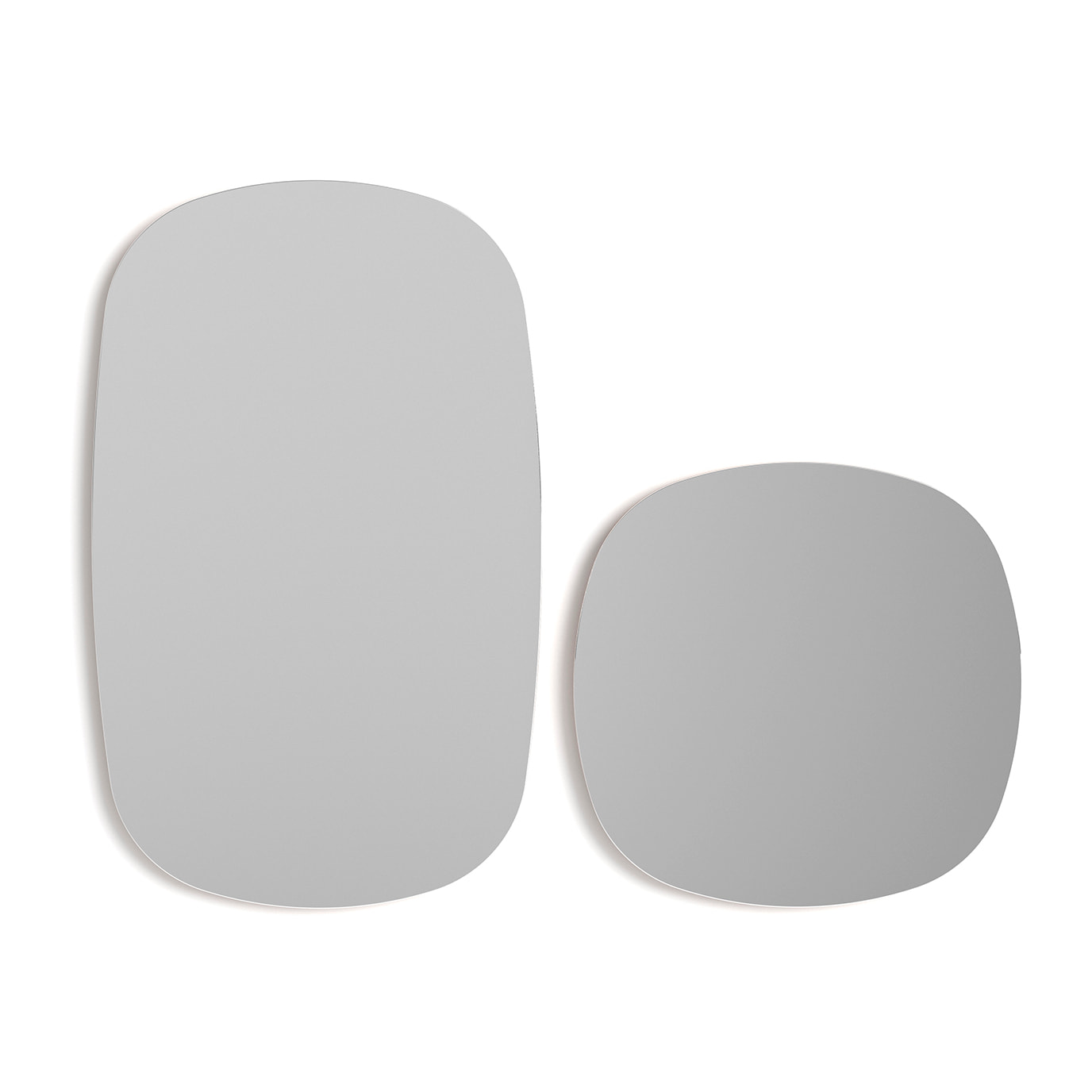 Set de espejos ovalados Eclipse aglomerado rosa 65/40x40x2 cm