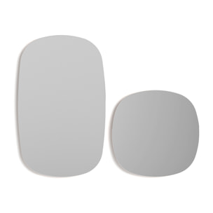Set de espejos ovalados Eclipse aglomerado rosa 65/40x40x2 cm