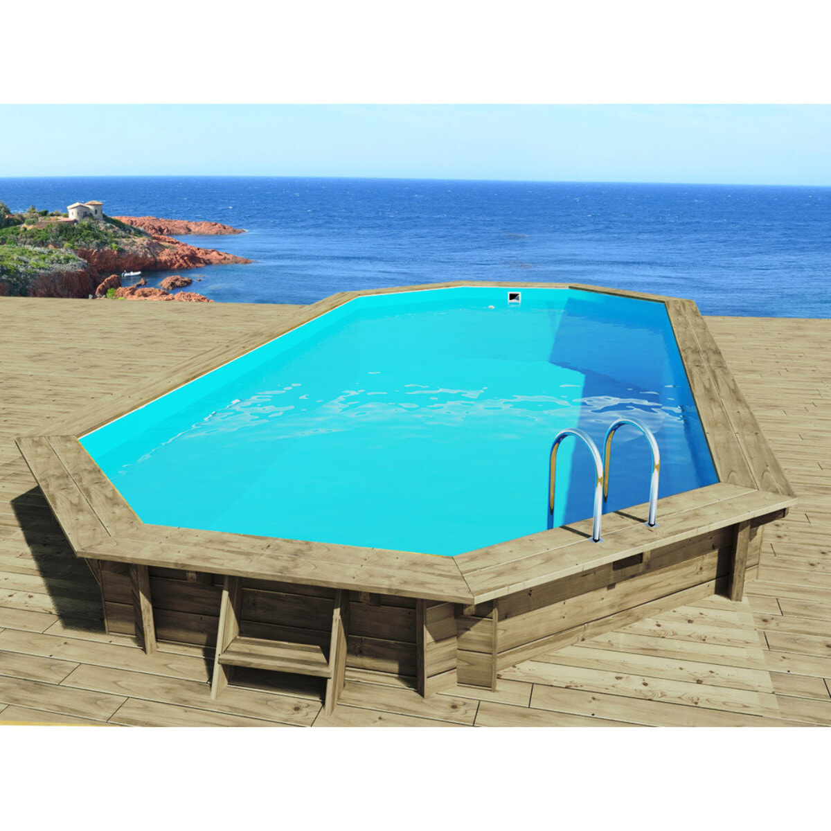 Piscine bois " Sevilla 145 " - 8.57 x 4.57 x 1.45 m