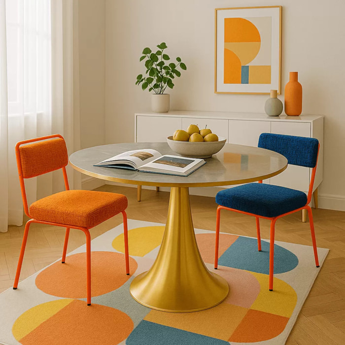 Chaise Ally orange et rouge Kare Design