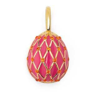 Charm Easter Egg Pink Baño Oro