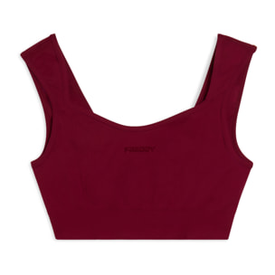 Top sportivo seamless con scollo a cuore e supporto leggero