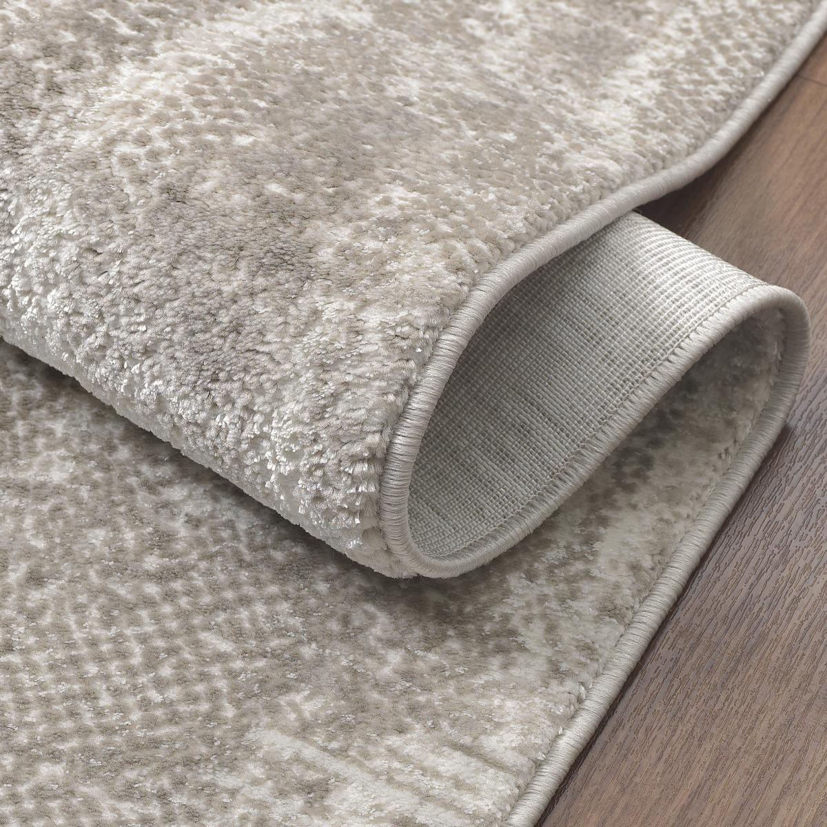 Tapis salon et chambre tissé motif faux uni KODU