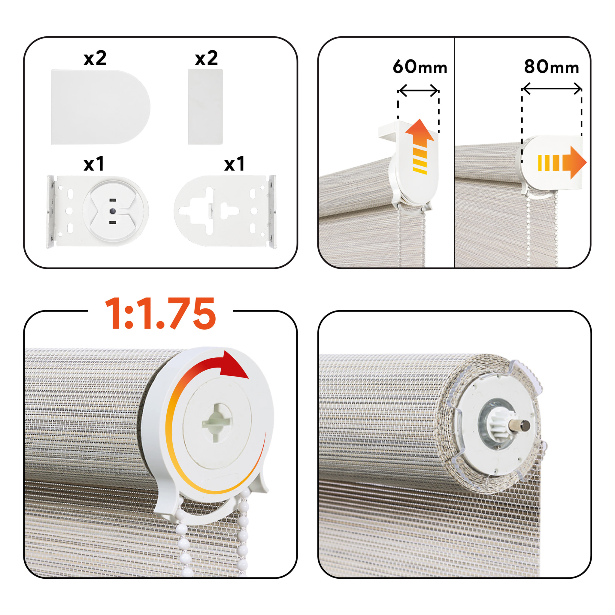 Store enrouleur SCREEN PRO Solaire Texturé Gris