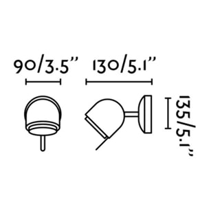 STONE Lampada da parete grigio pietra