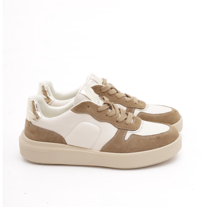 SNEAKERS LOW CHOCOLA' PANNA/TORTORA