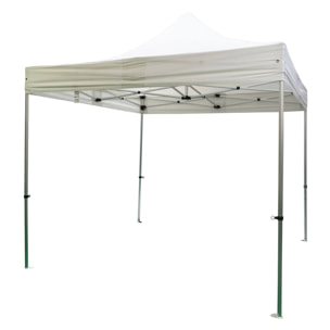 Gazebo estensibile per esterno, colore bianco, 300 x 300 cm