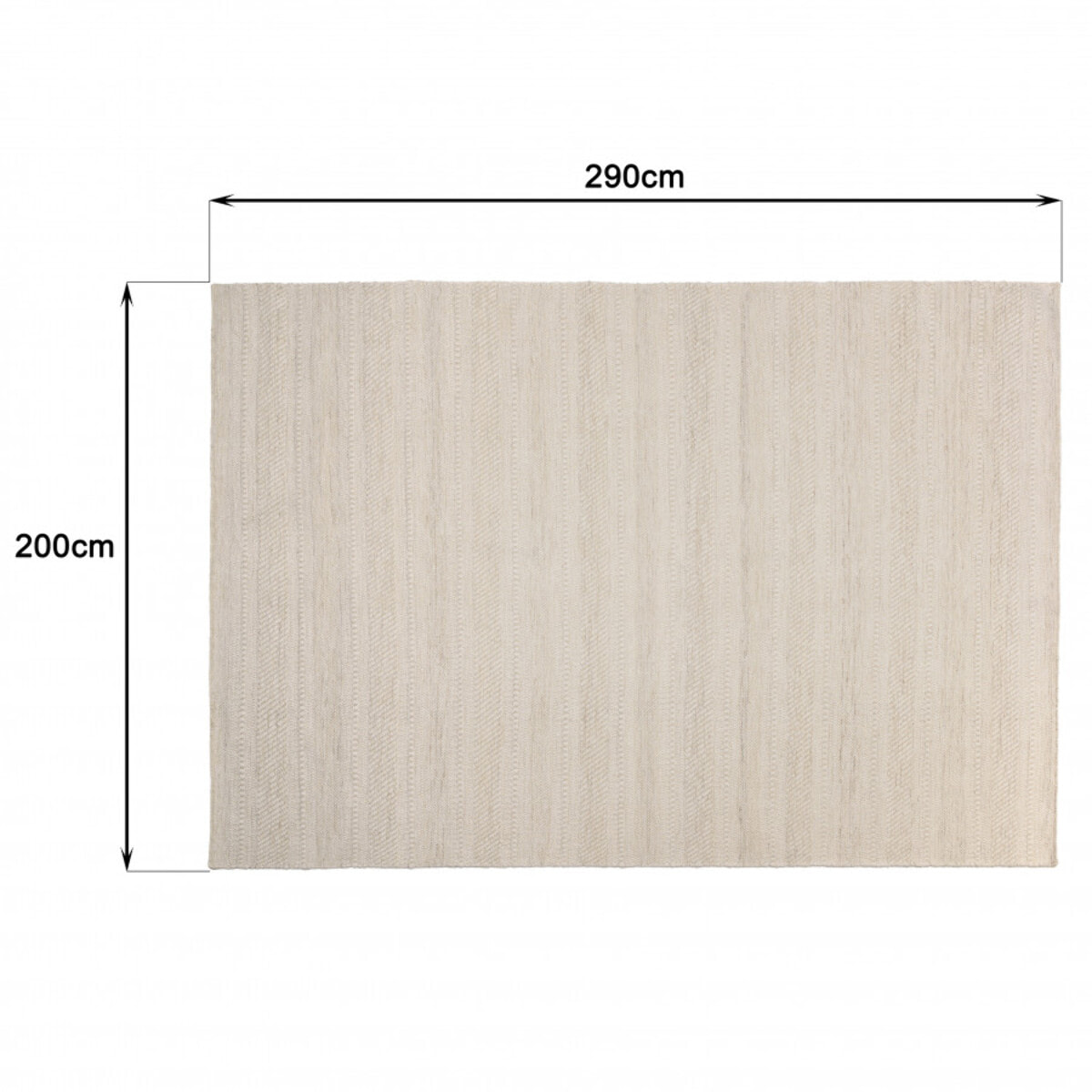 CHARLES - Tapis rectangulaire 200x290cm laine texturée nuances de beige