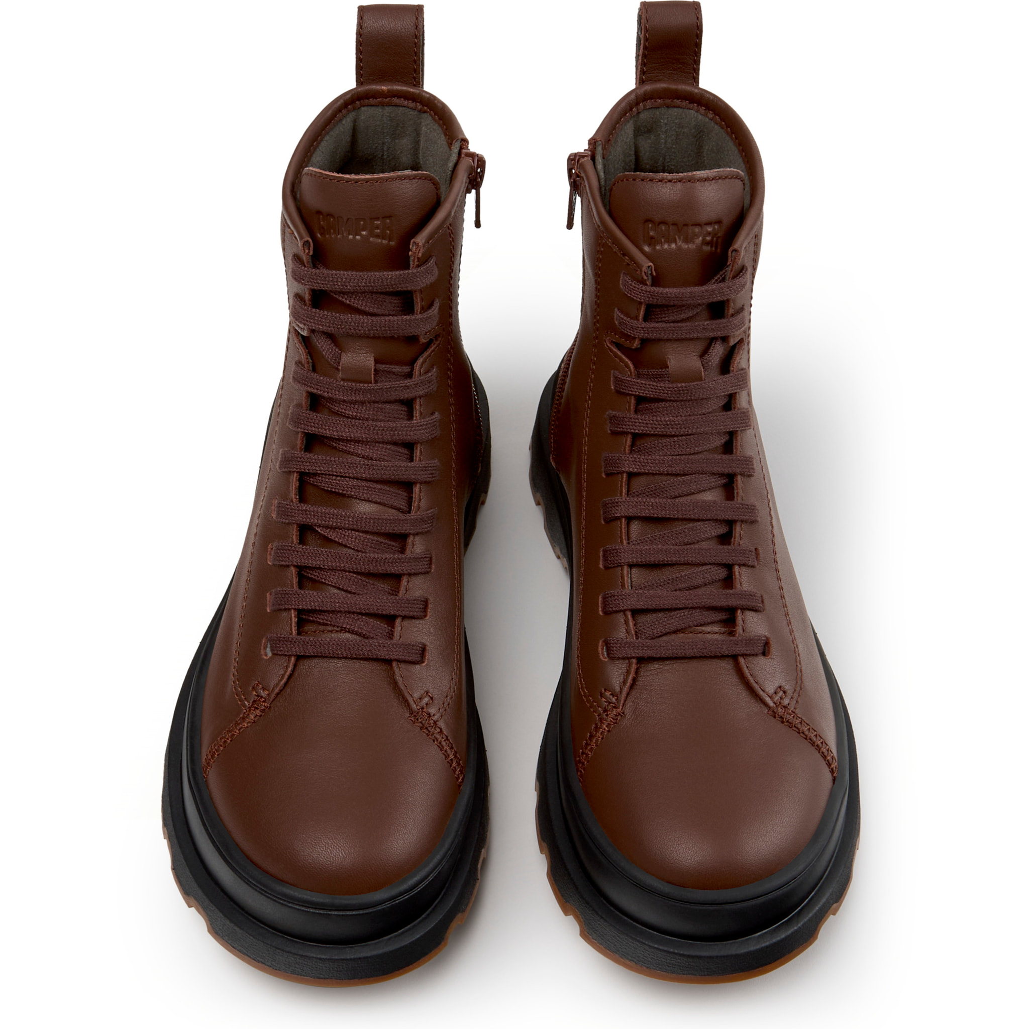 Botines - CAMPER Brutus+ - Marron - Piel lisa