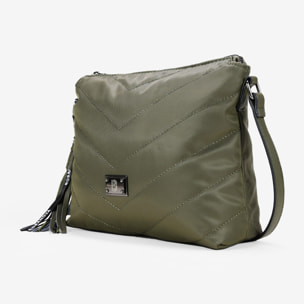 Bolso bandolera acolchado verde