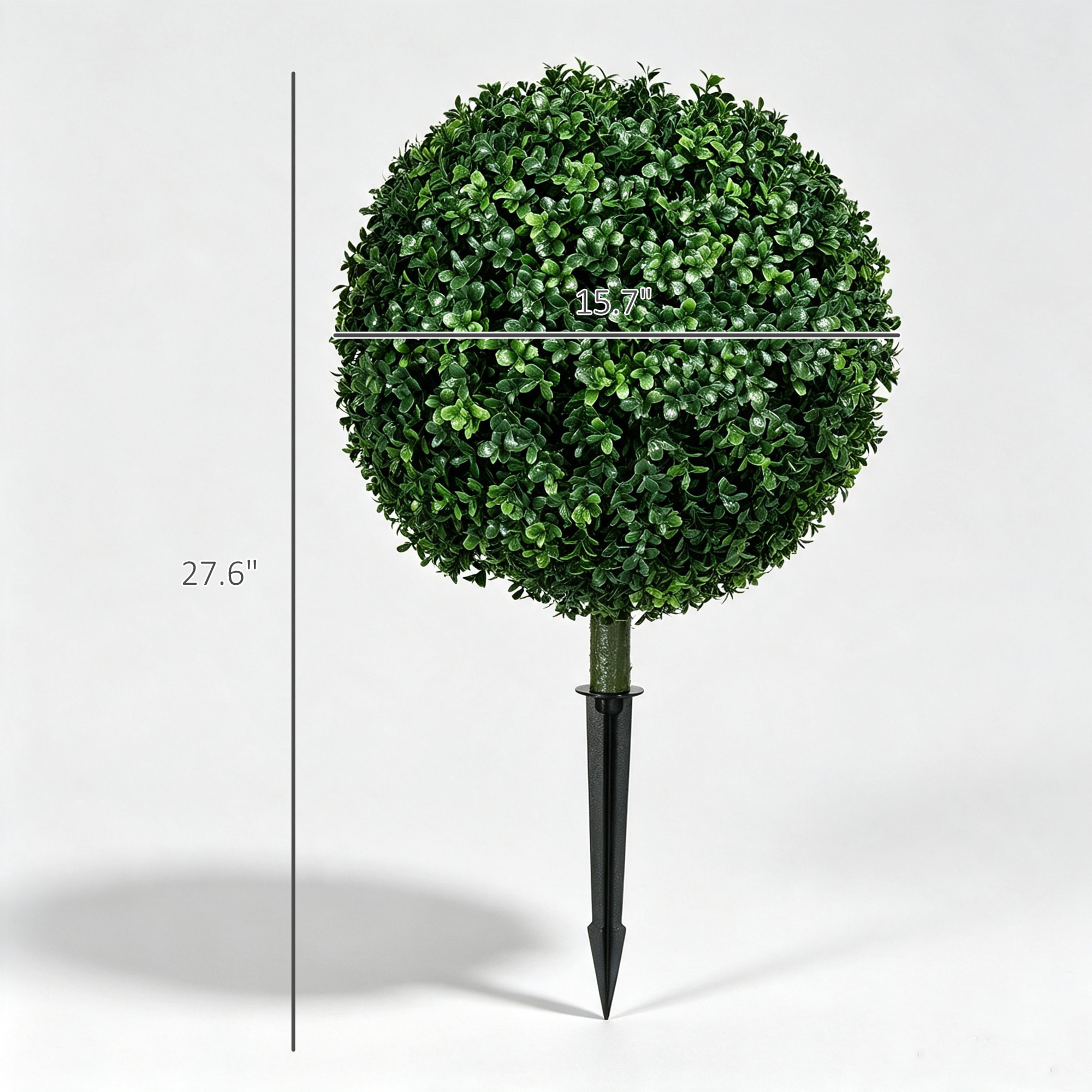 Lot de 2 plantes artificielles 70 cm boules de buis