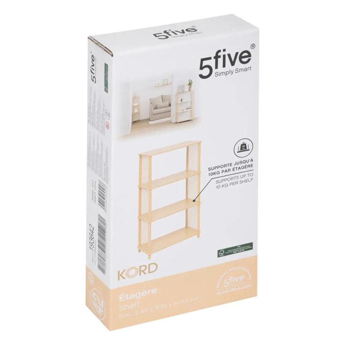 Étagère 4 niveaux beige