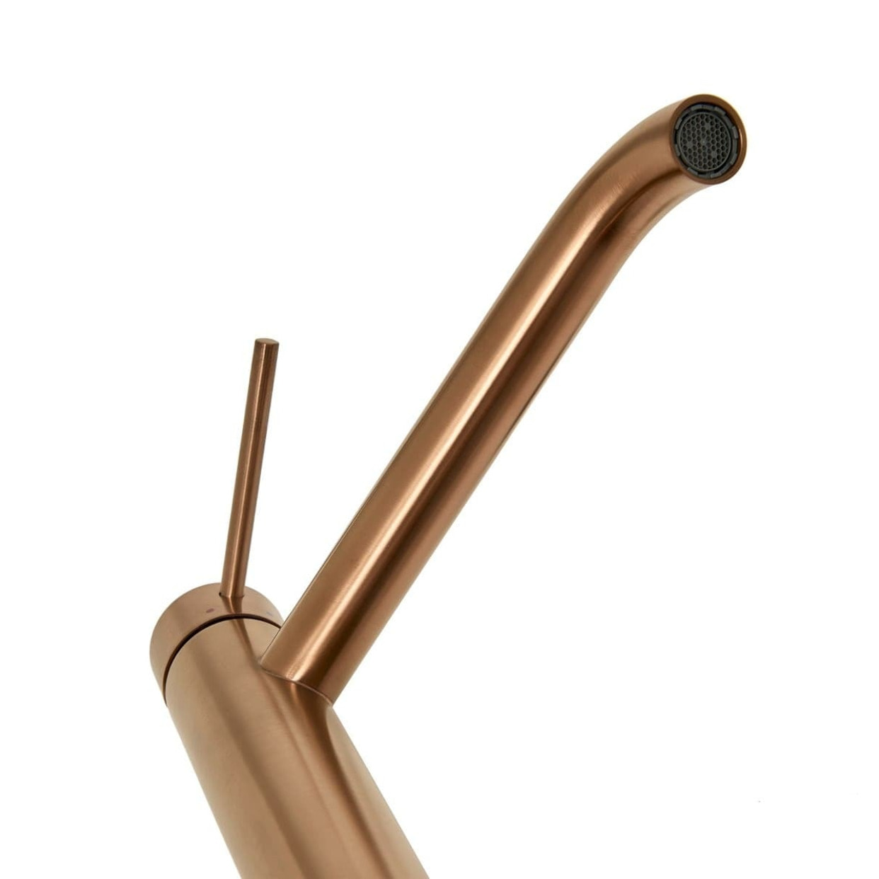 Aurum mitigeur lavabo haut 30,8 cm en acier inoxydable, à levier, sans vidage, or rose brossé (SATBAUR285BRG)