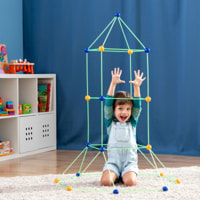 Kit di costruzione di forti per bambini Archikitt - 85 pezzi - multicolore