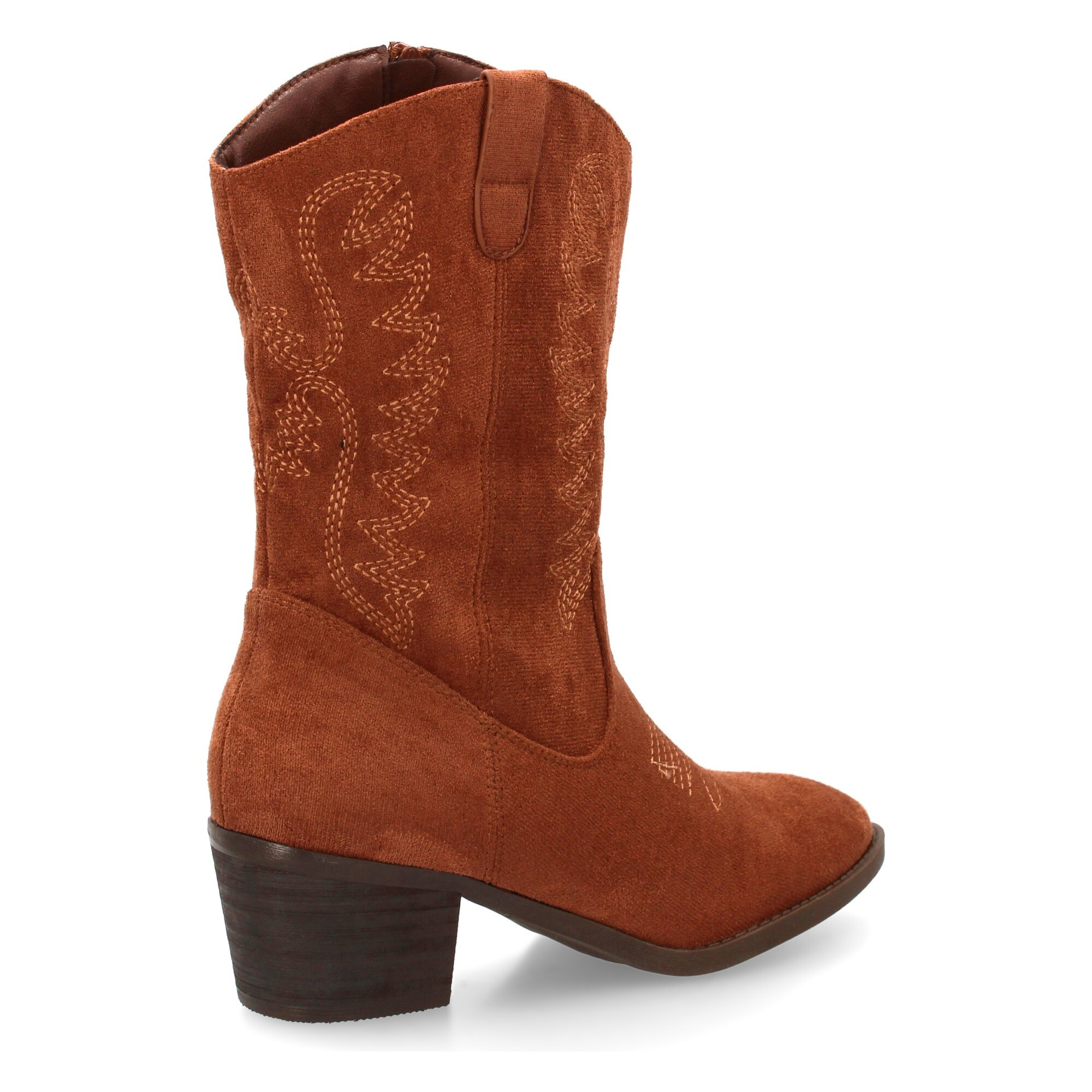 Botín cowboy mujer con bordados en la caña