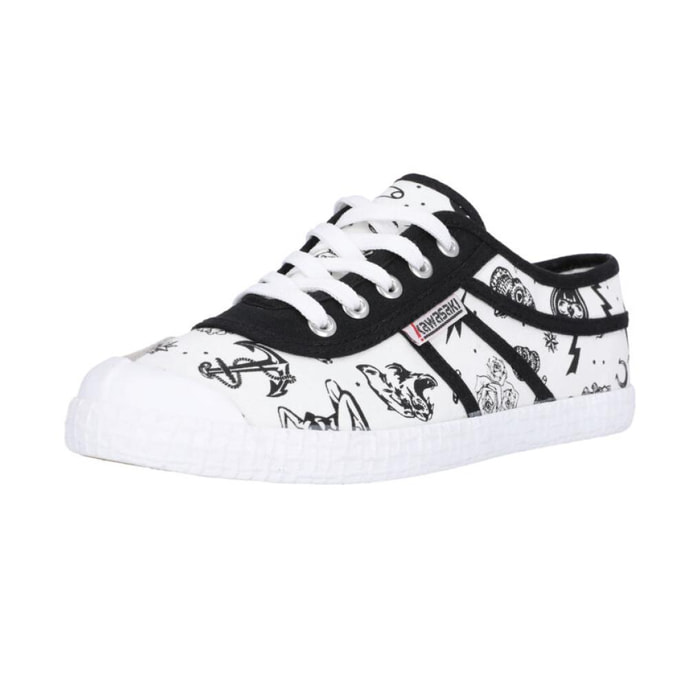 Zapatillas Sneaker KAWASAKI Tattoo Canvas Shoe K202420-ES 1002 White