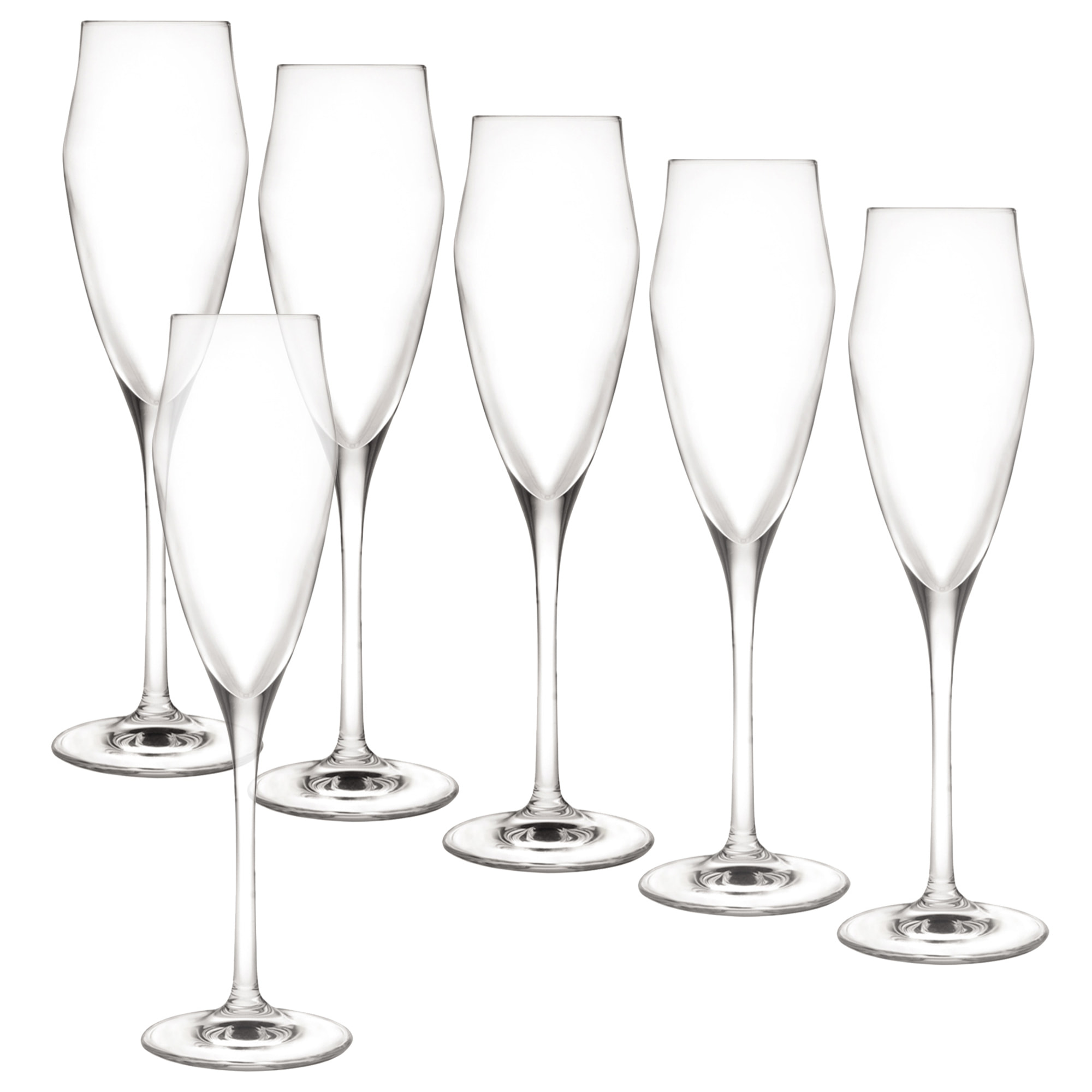 Set 6 copas flauta 18,2 cl cristal Masterpro