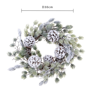 Corona natalizia - Pezzi 2 - 30xH11x30cm - Bianchi Dino SpA