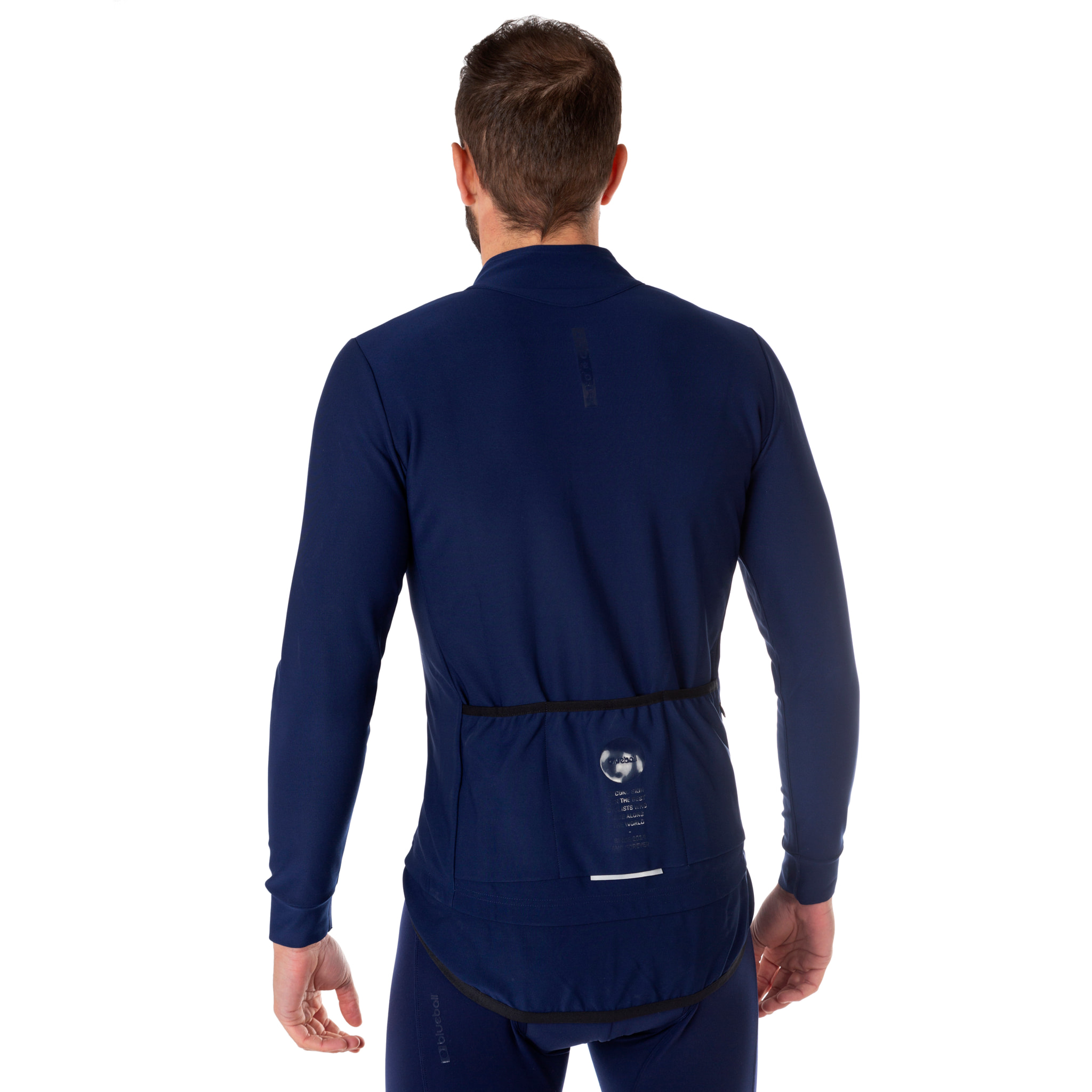Giacca da ciclismo a maniche lunghe da uomo, blu navy