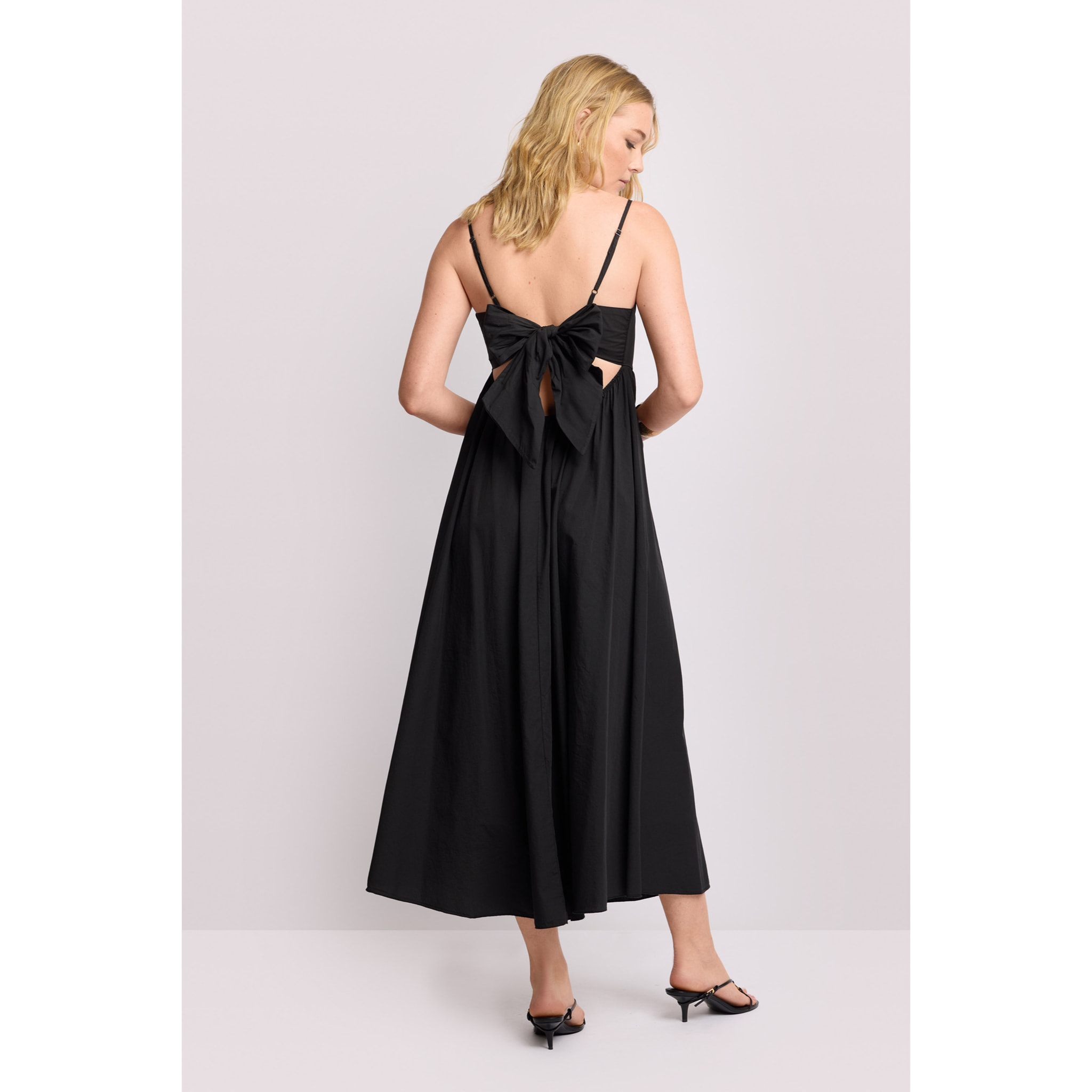 Kocca - Abito con fiocco sul retro Donna, Tinta unita, Scollo ampio