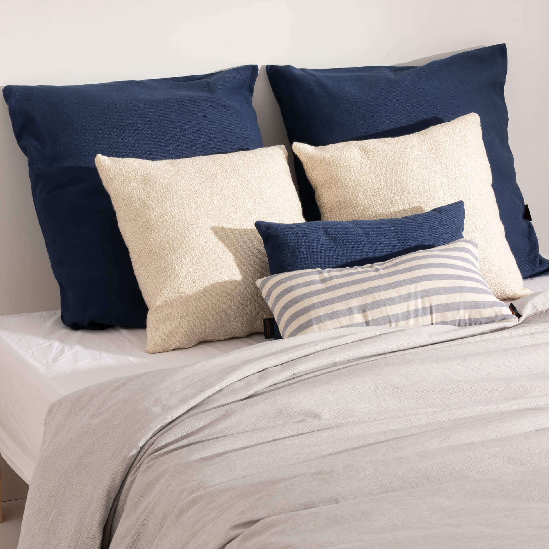 Housse de couette jacquard Elche Bleu