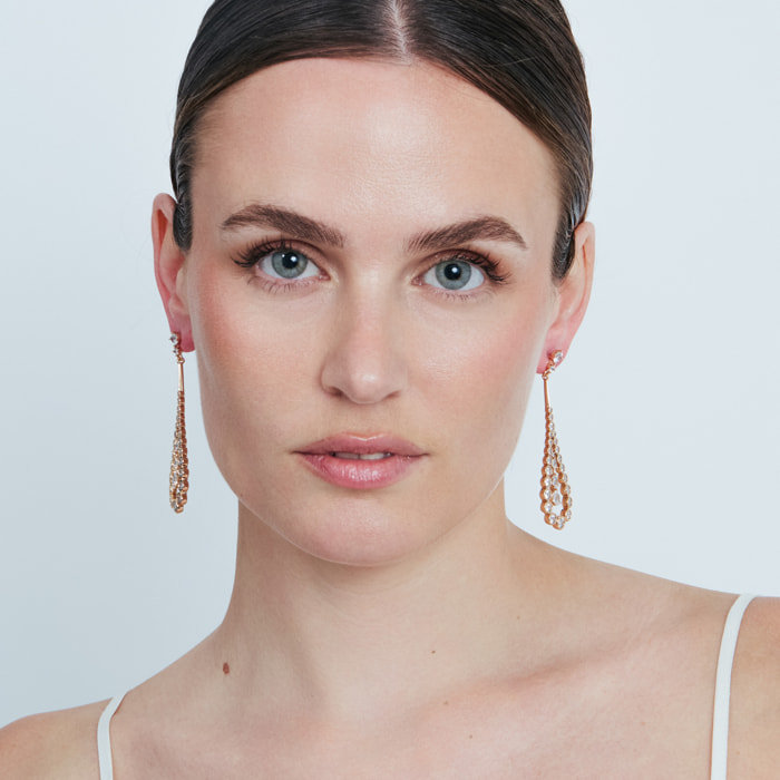 Pendientes Nyex acabado oro rosa 18k