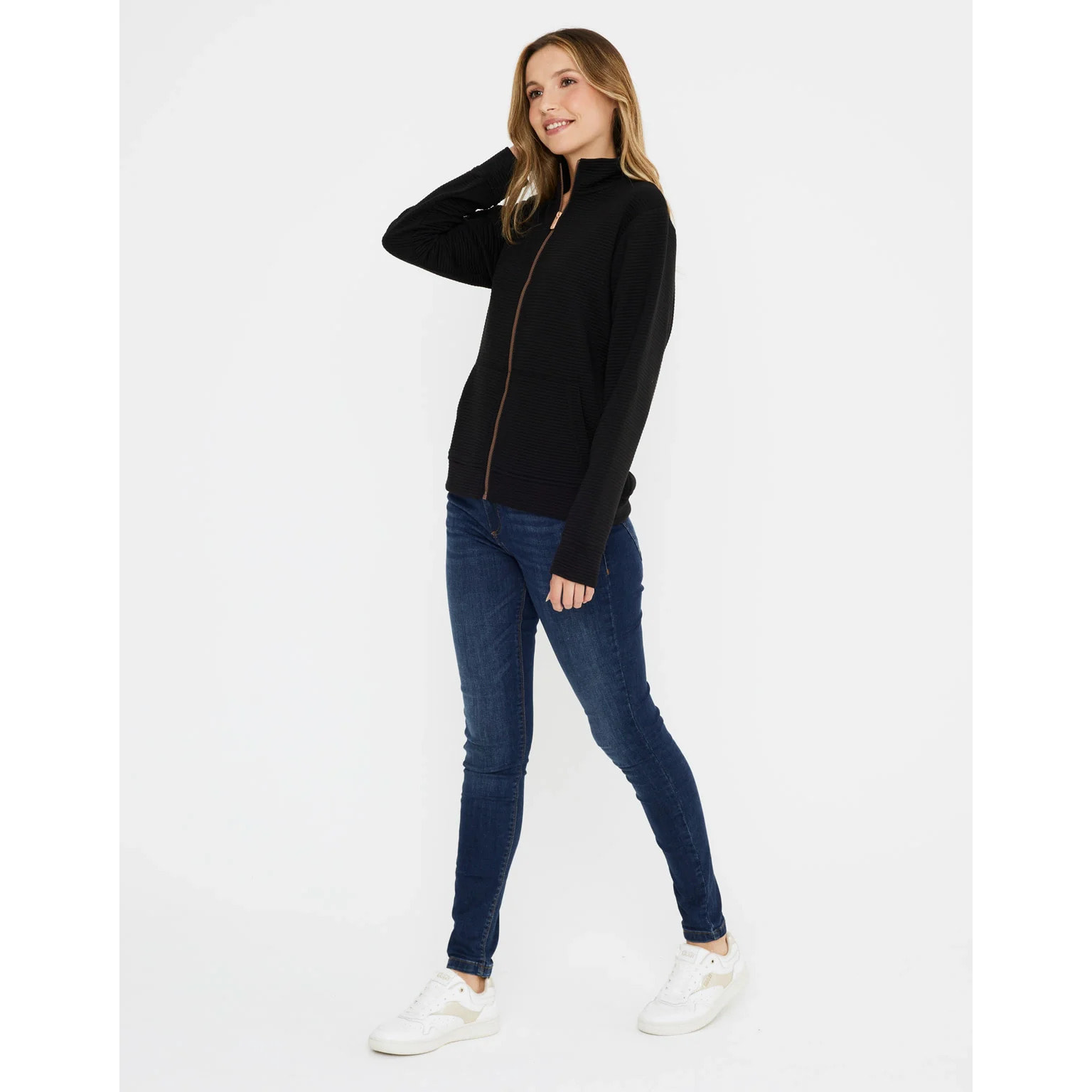 Chaqueta Cremallera Negro - Tigia