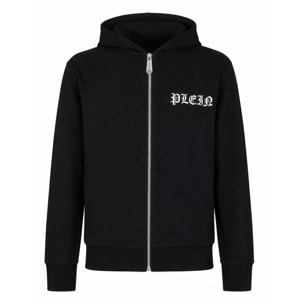 PHILIPP PLEIN Felpa con zip e cappuccio SKULL