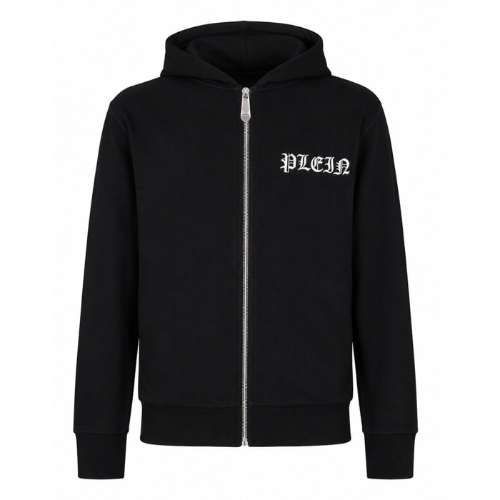 PHILIPP PLEIN Felpa con zip e cappuccio SKULL