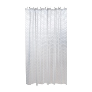 Rideau de douche EVA CORK 180x200cm QUALITà PREMIUM Transparent  - Anneaux inclus MSV