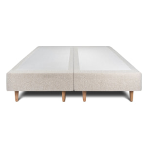 Lit Windsor double Sommier bouclette - pieds bois