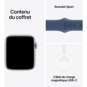 Montre connectée APPLE WATCH SE 40mm Argent/Denim S/M Cellular