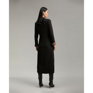 Abito lungo in crêpe annodato