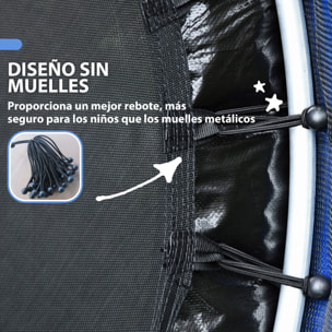 Cama Elástica Infantil Ø140x190 cm Trampolín para Niños de 3-6 Años con Red de Seguridad Carga 45 kg para Interior Multicolor