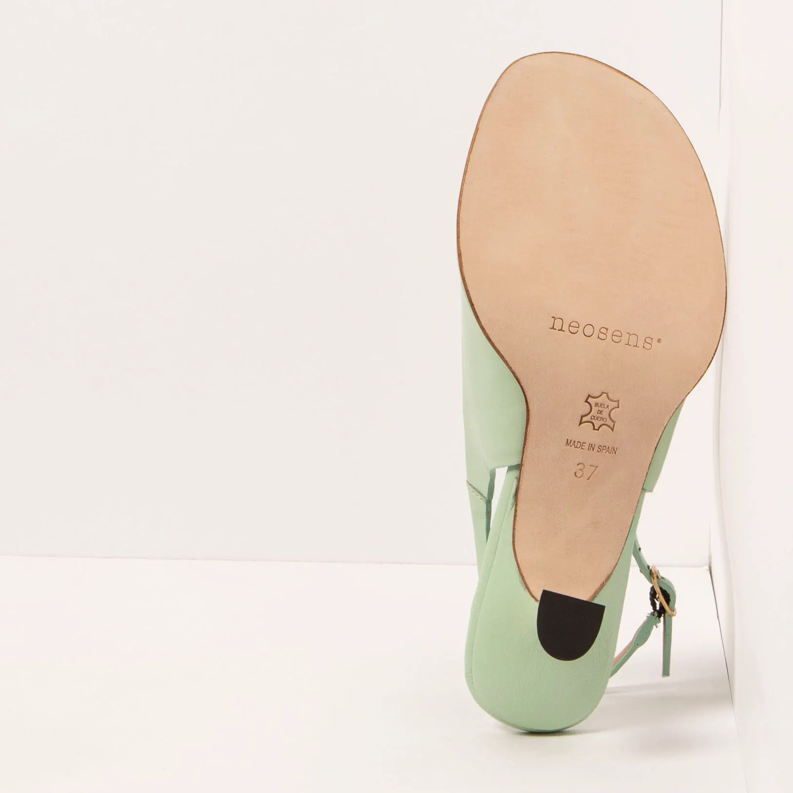 Sandalias con tacón S3165 NAPPA PASTEL GREEN/ GLERA color Pastel green