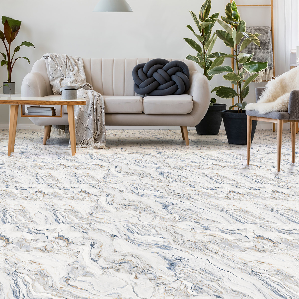 Revêtement sticker sol - MARBRE DE REGGIO CALABRE - Rouleau adhésif Protection Anti-dérapant