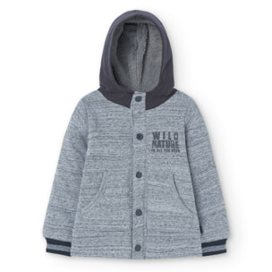 Cazadora felpa combinada de niño