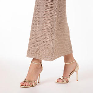 Sandalias oro tacón 10 cm