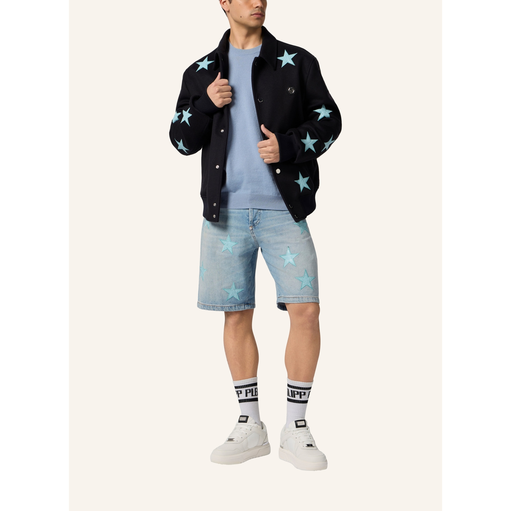 PHILIPP PLEIN Denim Shorts Cocco Stars