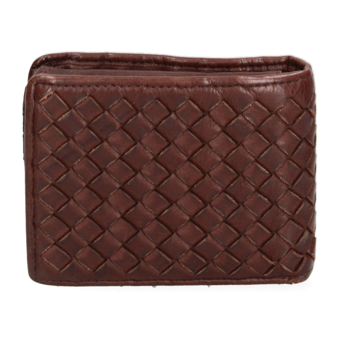 Portafoglio da uomo In Vera pelle Made in Italy 12x9x2 cm